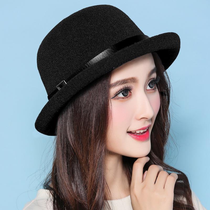 Nón Vành Tròn Nhỏ Viền Cong Phong Cách Anh Quốc Cho Nữ