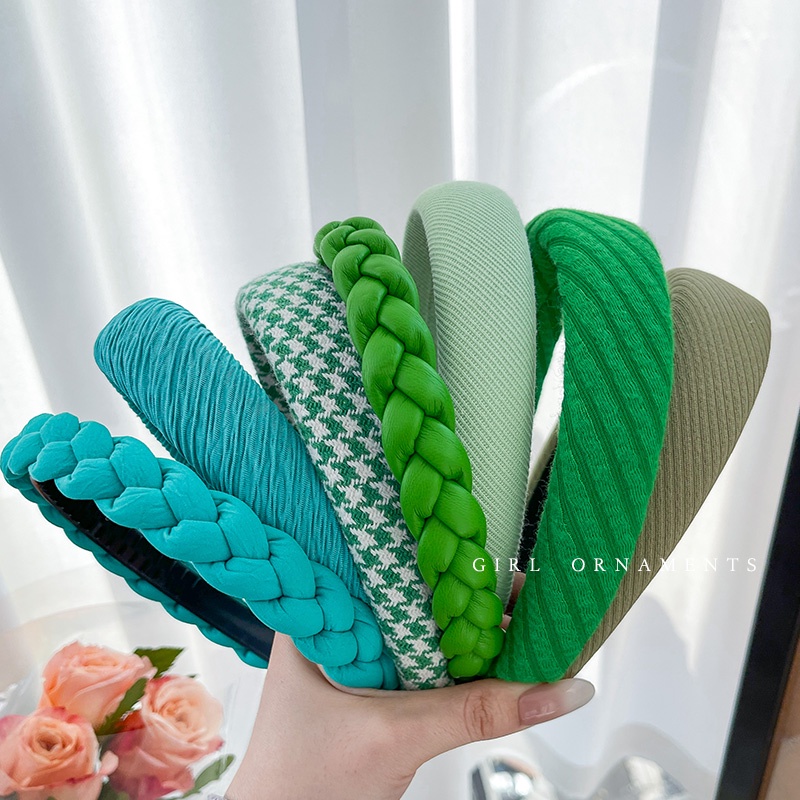 Băng Đô Cài Tóc Bản Rộng Bằng Xốp Dễ Thương Cho Nữ