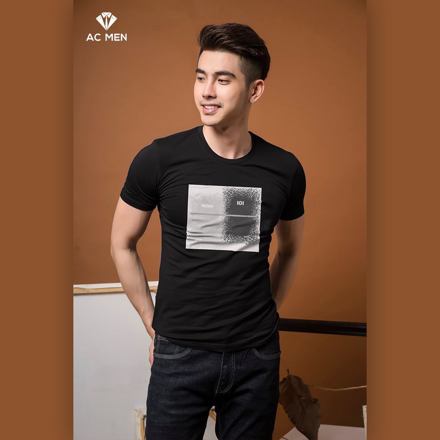 Áo Thun Nam Cổ Tròn AC MEN Form Dáng SlimFit In Hình
