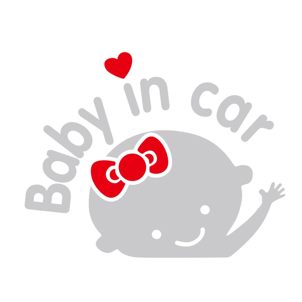 Miếng Dán Trang Trí Xe Hơi Baby In Car Hình Bé Trai, Bé Gái Đáng Yêu