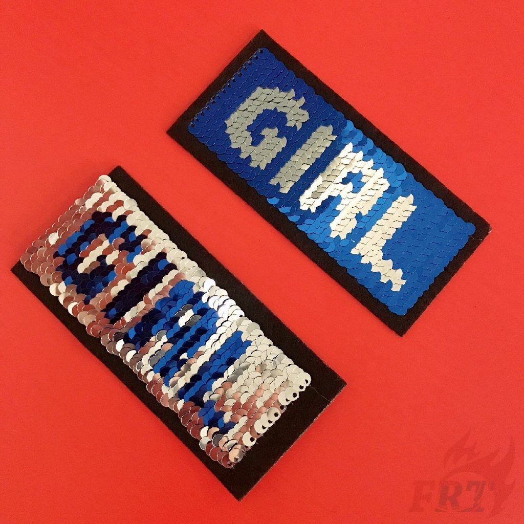 Miếng dán ủi hình cô gái trên quần áo（☸ Letter Sequins Patch ☸）