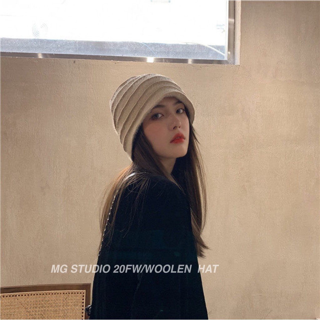 Nón Len MG STUDIO Kiểu Xếp Ly Thời Trang