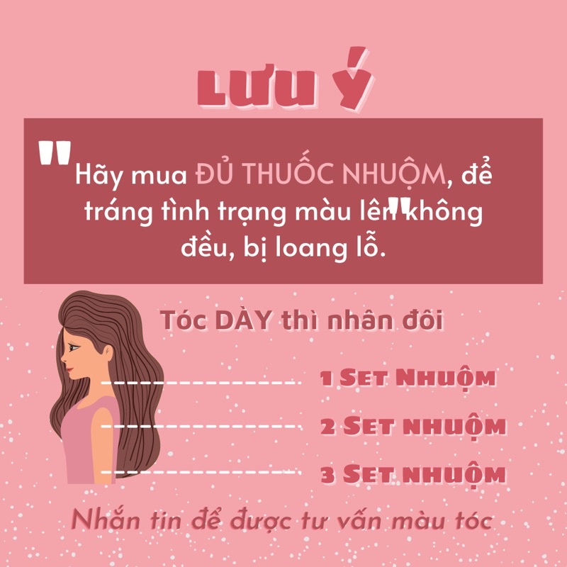 Thuốc nhuộm tóc NÂU HỒNG | Tặng Vitamin E nhuộm tóc, bao tay nhuộm tóc, mũ trùm tóc, nhuộm dành cho học sinh, chén nhuộm