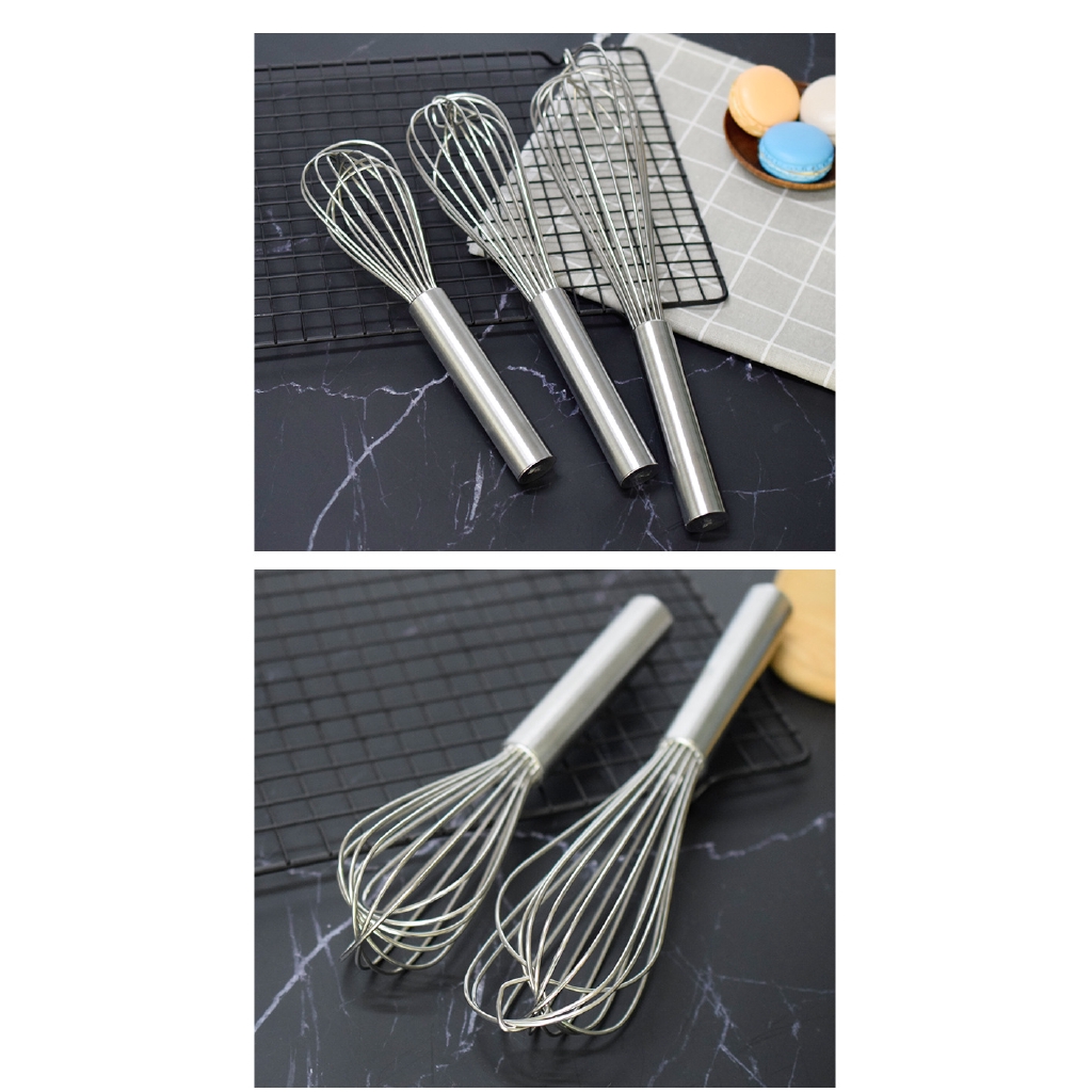Set 3 Dụng Cụ Đánh Trứng Bằng Thép Không Gỉ