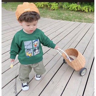 ÁO ĐÔI MẸ BÉ MICKEY XANH
