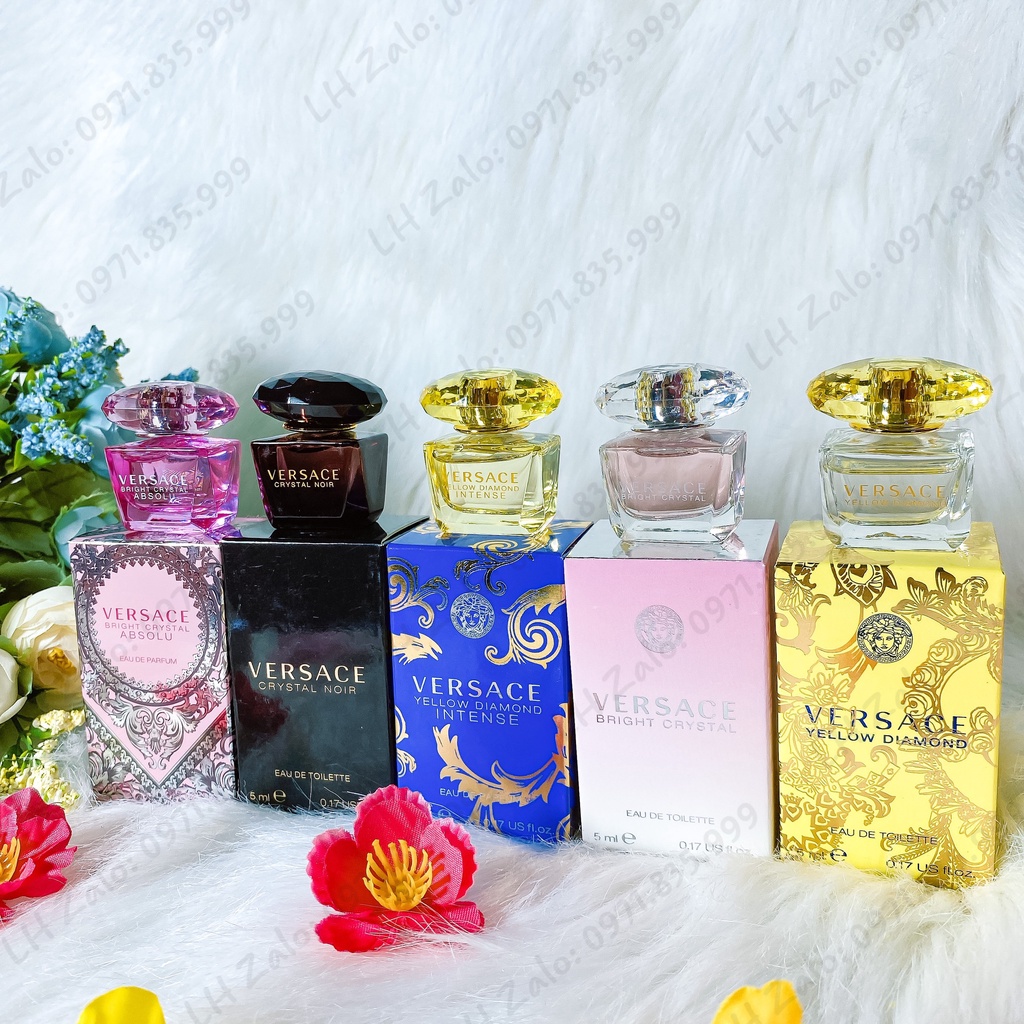 Nước Hoa Versace Nữ, Versace Bright Crystal Mini 5ML, Versace Yellow 5ML, Nước Hoa Mini Nữ Chính Hãng