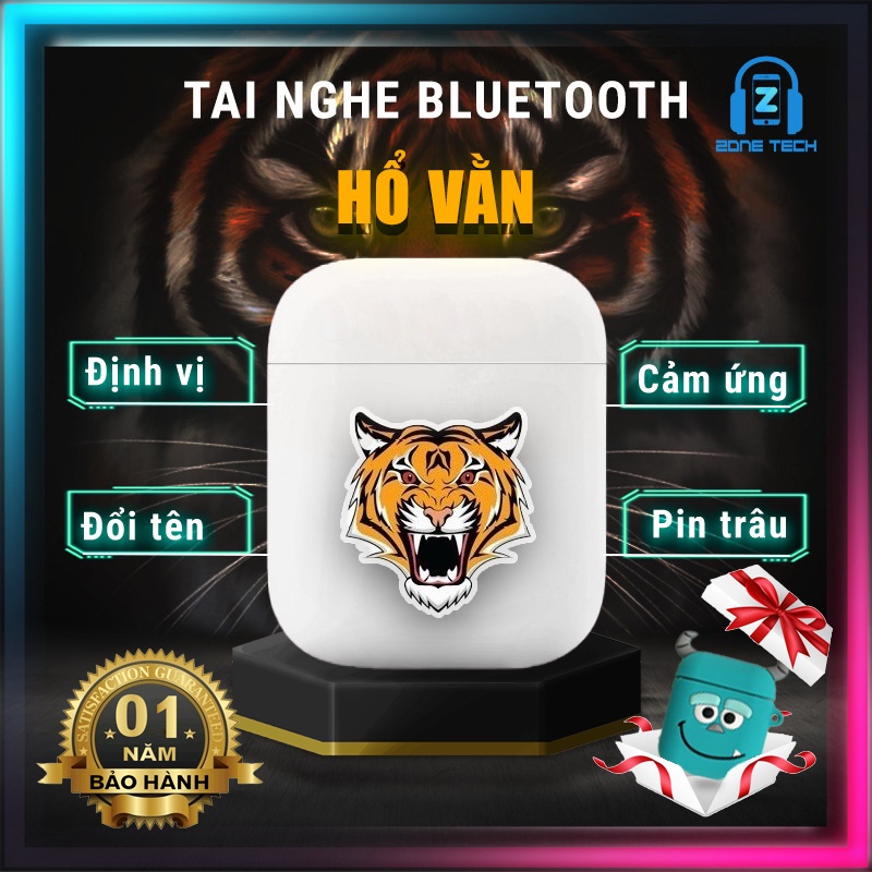 Tai nghe bluetooth Hổ vằn Bản Cao Cấp, Full chức năng, Âm thanh cực hay, Pin trâu dùng cho IOS Và Android
