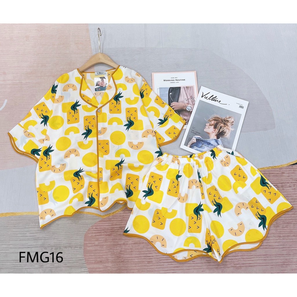 Bộ Ngủ Lụa Mango Cao Cấp Cộc Đùi Cao Cấp | BigBuy360 - bigbuy360.vn