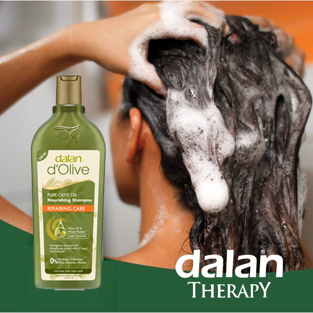Dầu Gội Olive Phục Hồi Tóc Khô &amp; Hư Tổn Dalan D'Olive Shampoo Nutrition Repairing Care 400ml