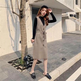  Set yếm dạ áo len tăm