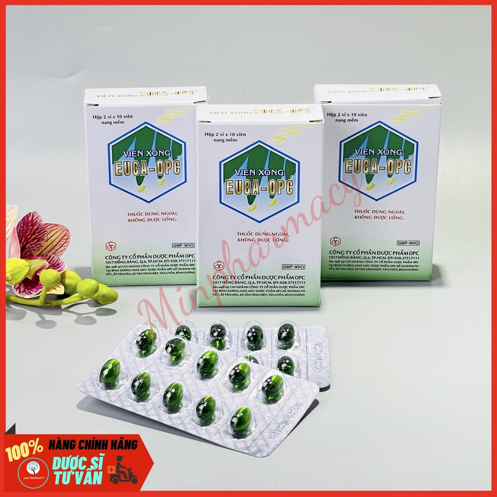 Viên xông tinh dầu EUCA-OPC Hộp 20 viên nang mềm - Minpharmacy