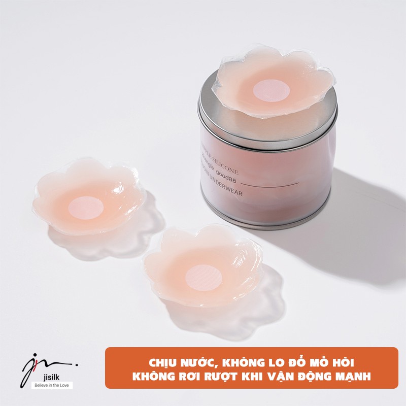 Hộp dán ngực slicon  tàng hình trong suốt tái sử dụng Jisilk P.DAN-02