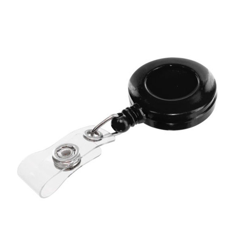1 chiếc bao đựng thẻ tên hình tròn màu đen có thể kéo căng dễ dàng Id Id N7Q7 M8C6