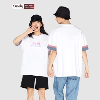 Áo phông unisex tay lỡ form rộng cổ tròn thun nam nữ chất cotton thoáng mát phông chất đẹp in basic Hàn Quốc GINDY A013