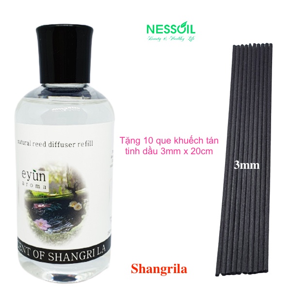 Tinh dầu Refill (thay thế, bổ sung), hương Shangrila 180ml , dùng cắm que khuếch tán, rót vào bộ cắm đã cạn tinh dầu