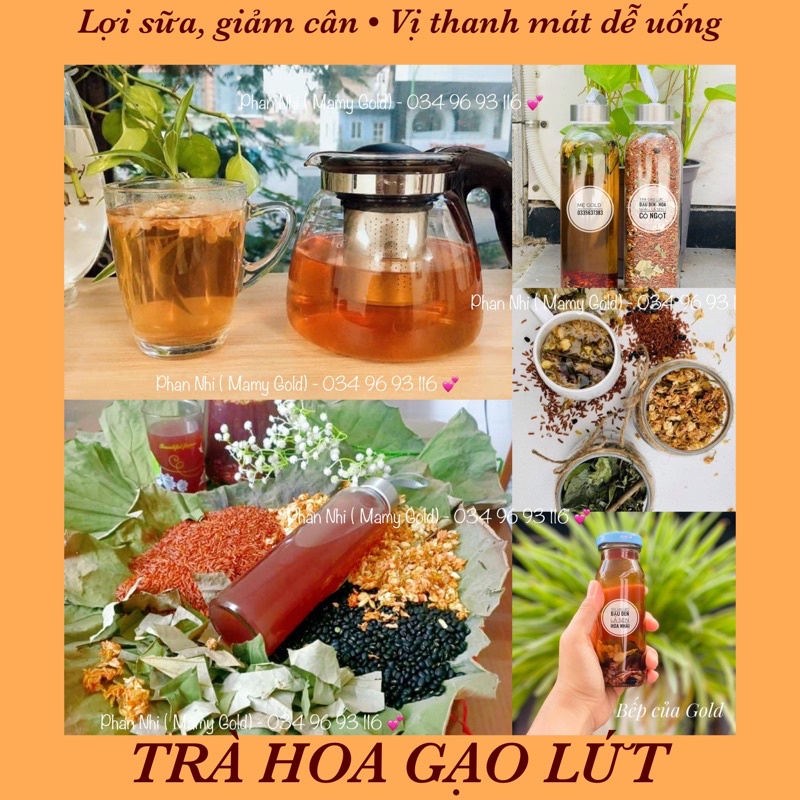 ┅TRÀ HOA GẠO LỨT • GIÚP GIẢM CÂN, LỢI SỮA SAU SINH, ĐẸP DA, THẢI ĐỘC MẸ GOLD LÀM