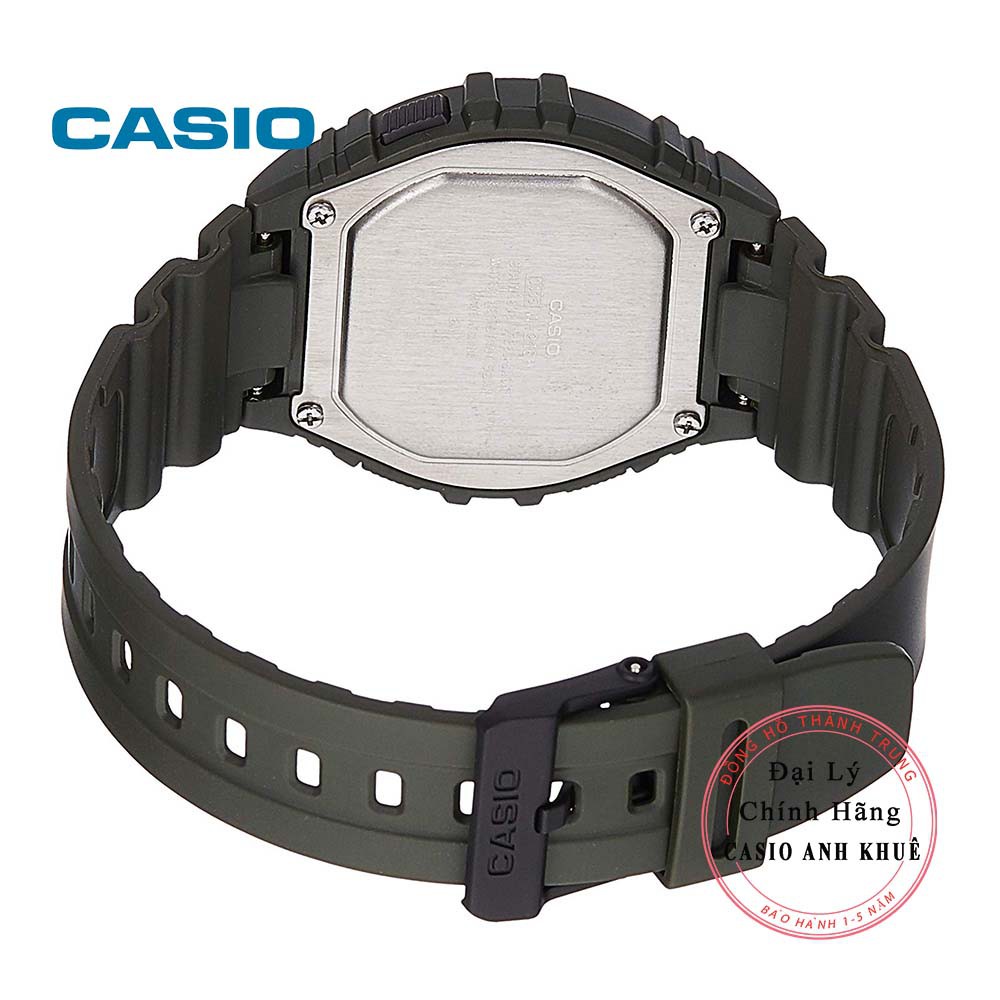 Đồng hồ điện tử nam Casio W-216H-3BVDF dây nhựa