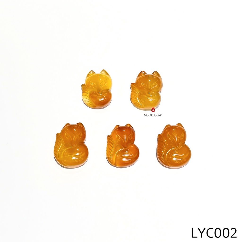 [Mã INCU20 giảm 20K đơn 150K] Mặt Đá Hồ Ly Agate Cam - Ngọc Gems