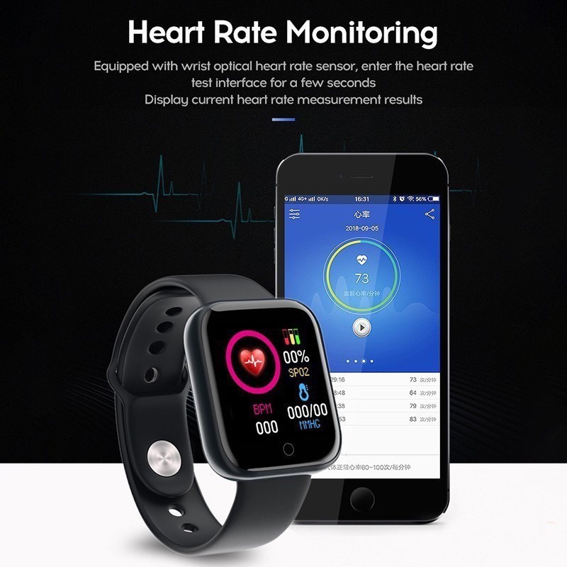 Đồng Hồ Thông Minh Y68 D20 Kết Nối Bluetooth PK T900 X8 MAX W27 W37 T600 M6 X7 P8 Và Phụ Kiện