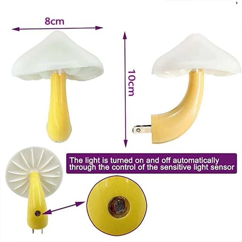 Đèn ngủ LED hình dạng cây nấm xinh xắn tiện lợi