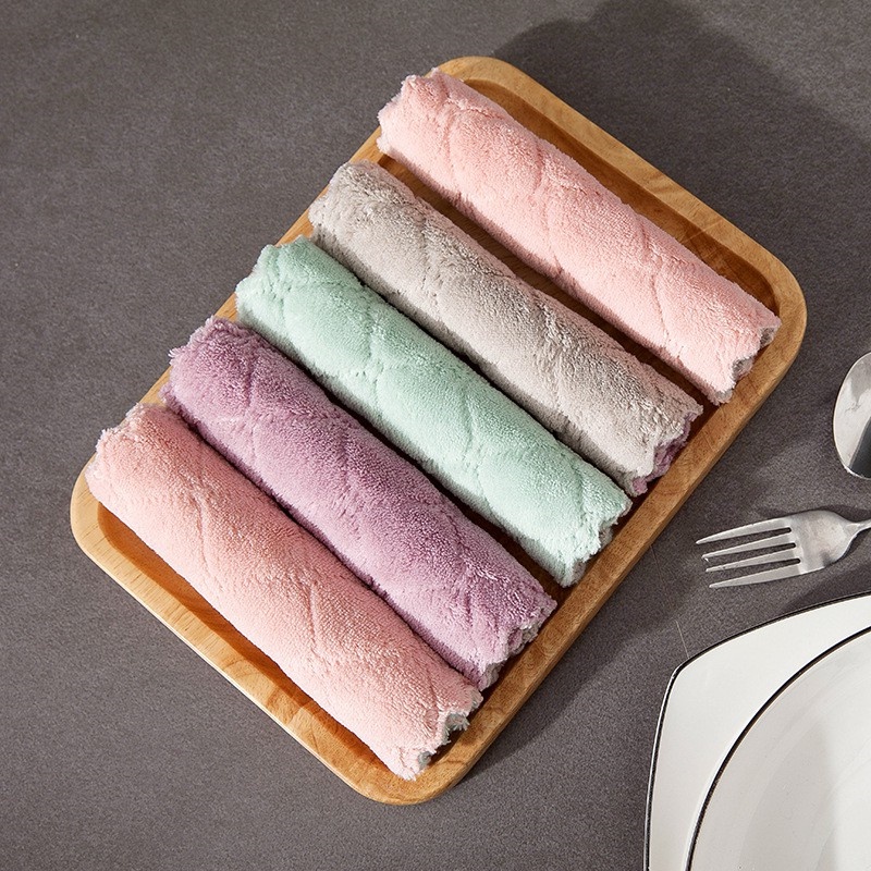 Combo Khăn Lau Bếp Lau Bát Đĩa Lau Tay Đa Năng- Siêu Thấm Hút- Sợi Vải Cotton dày dặn