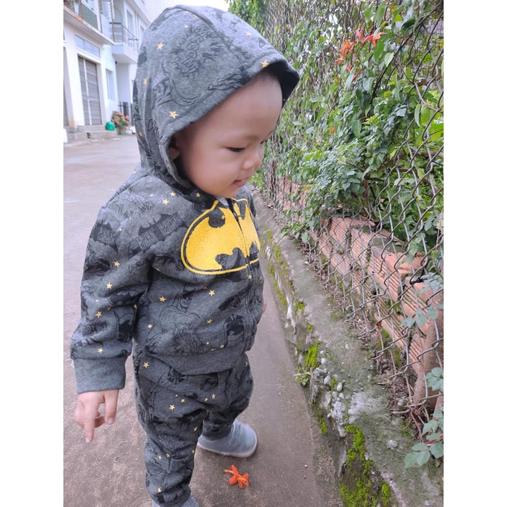 BỘ NỈ BATMAN CHO BÉ TRAI/ BỘ NỈ ẤM CHO BÉ TỪ 3-24M