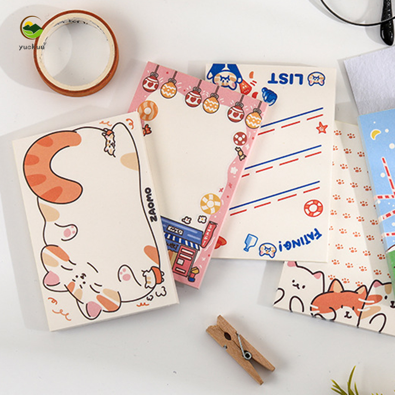 Set 50 Giấy Ghi Chú Hình Mèo Xinh Xắn Tiện Dụng