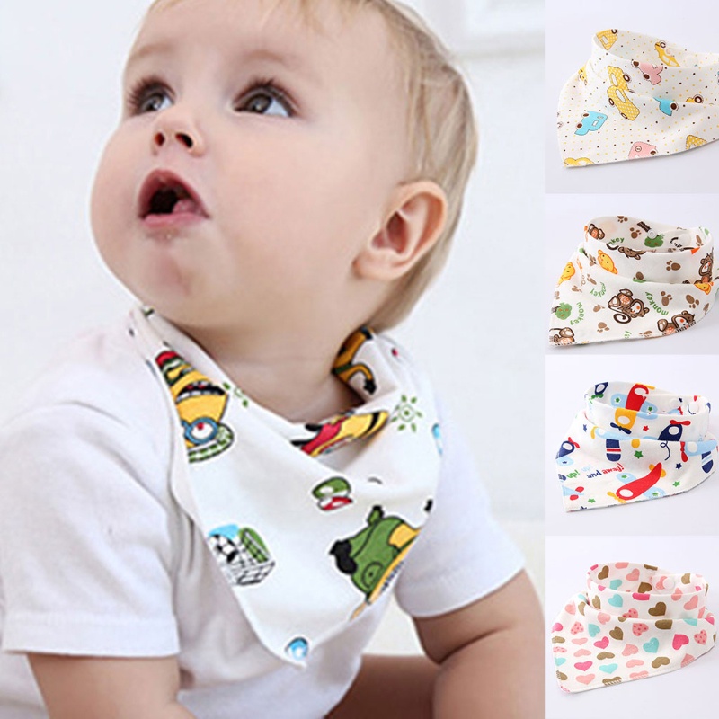 Yếm Ăn Hai Lớp Hình Tam Giác Dễ Thương Cho Bé