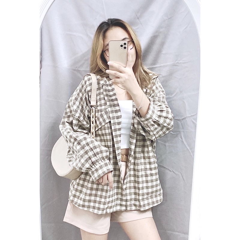 sơ mi caro Hàn Quốc