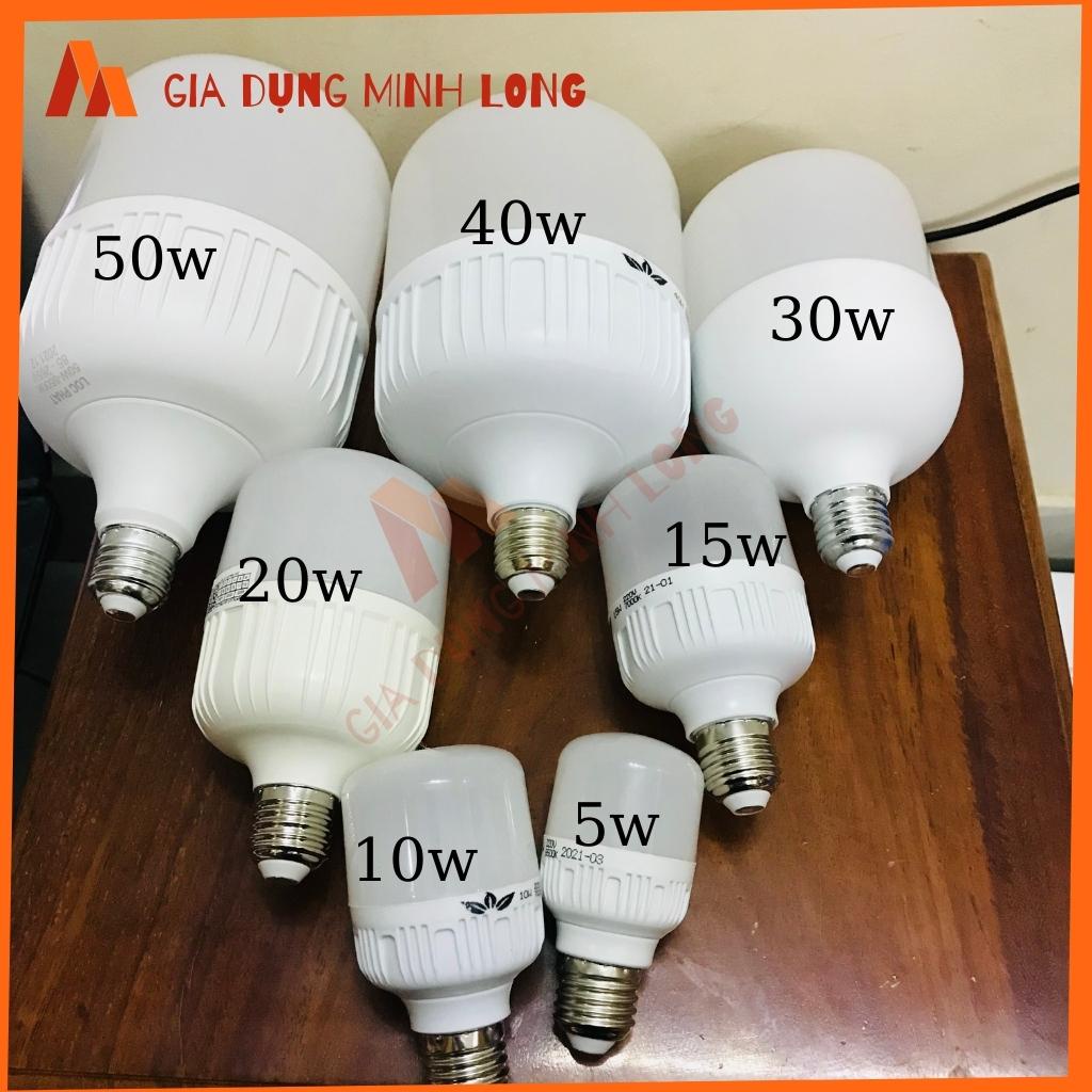 Bóng đèn led bulb trụ 5W-10W-15W-20W-30W-40W-50W Tiết Kiệm Điện, chuyên dùng cho công trình, nhà ở, và mọi diện tích