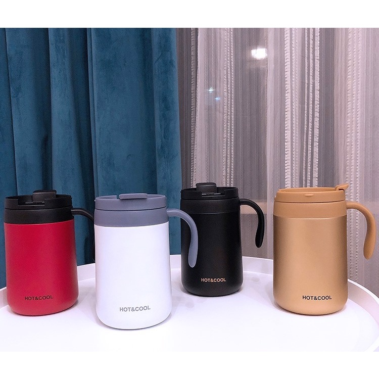 Cốc Giữ Nhiệt Đựng Coffee Hot and Cool - Ly Giữ Nhiệt Inox 304 Cao Cấp An Toàn Cho Sức Khỏe Dung Tích 350ml và 500ml
