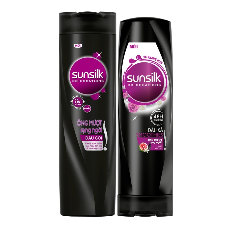 COMBO DẦU GỘI SUNSILK 320g + DẦU XẢ SUNSILK 320g ÓNG MƯỢT RẠNG NGỜI