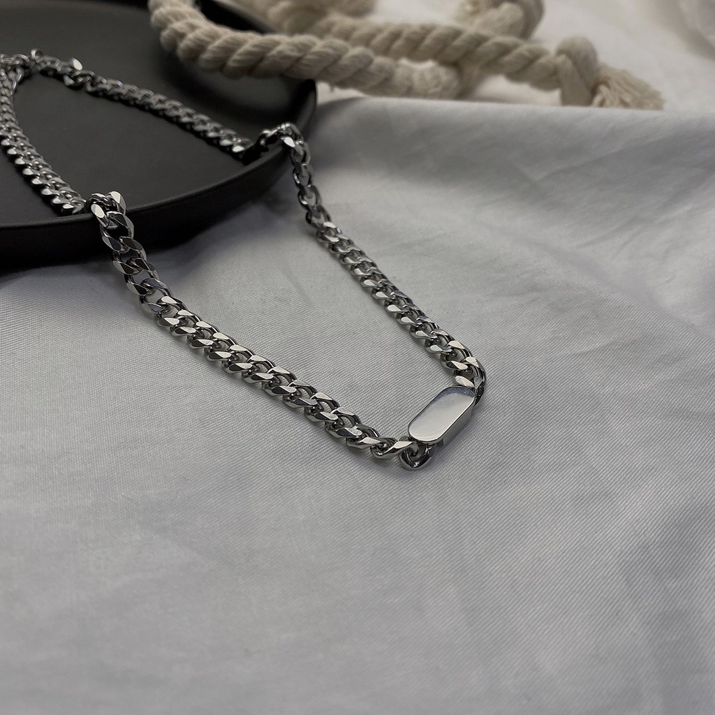 Vòng cổ thép không gỉ phong cách hip hop Âu Mỹ thời trang cá tính