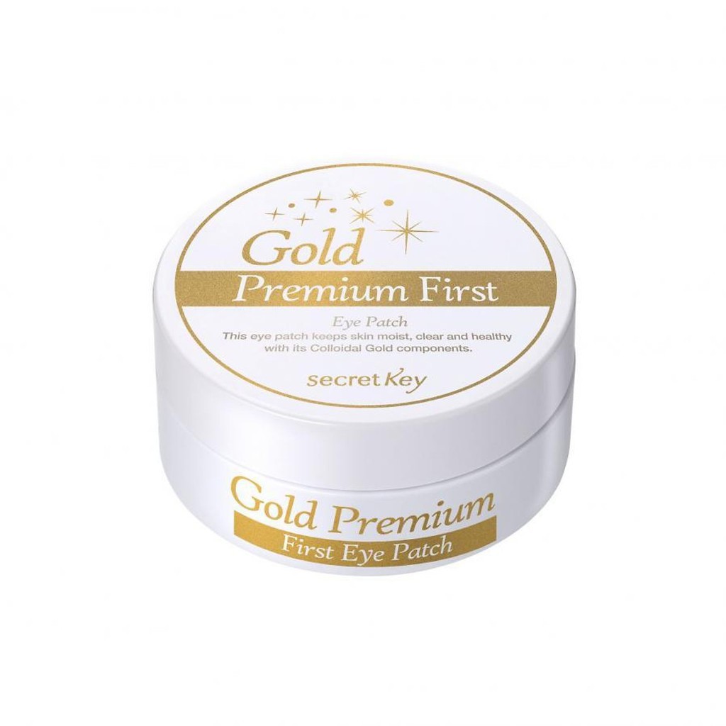 Mặt Nạ Dưỡng Sáng Da, Ngăn Ngừa Lão Hoá Vùng Da Mắt Secret Key 24K Gold Premium First Eye Patch (60 Miếng)  - Khongcoson