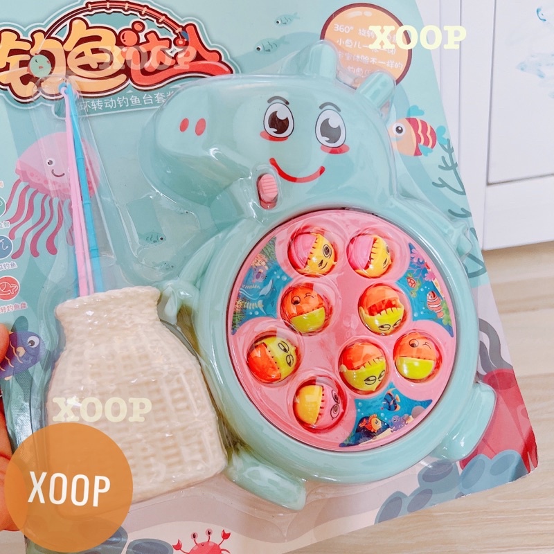 Đồ chơi ! Heo câu cá kèm giỏ 8 con cá