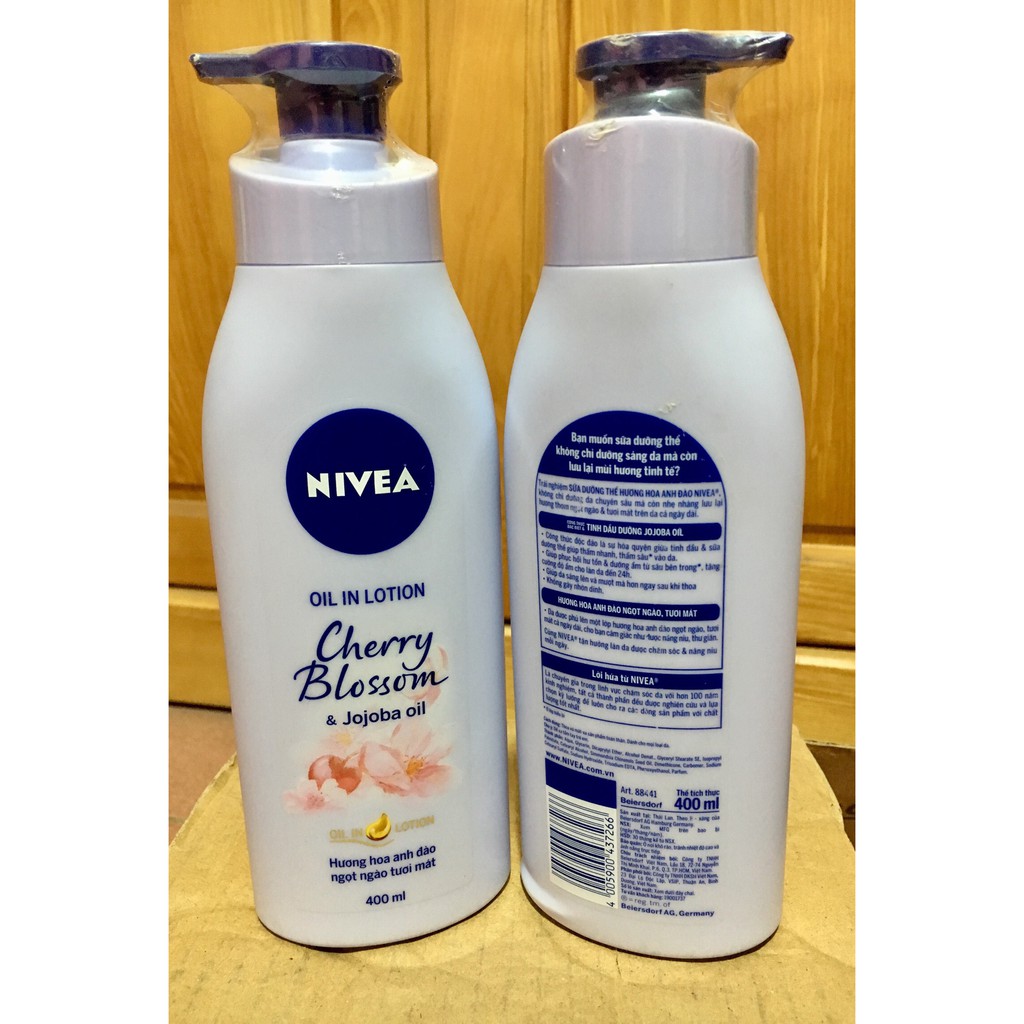 Sữa dưỡng thể Nivea Hương Hoa Anh Đào 400ml