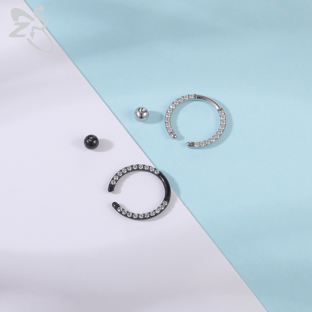 Khuyên mũi bằng thép không gỉ 16g 8/ 10mm