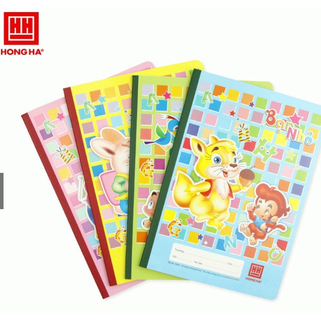 Vở ô ly Hồng Hà/Vở 4 ô ly 48 trang School Bạn nhỏ mã 0509