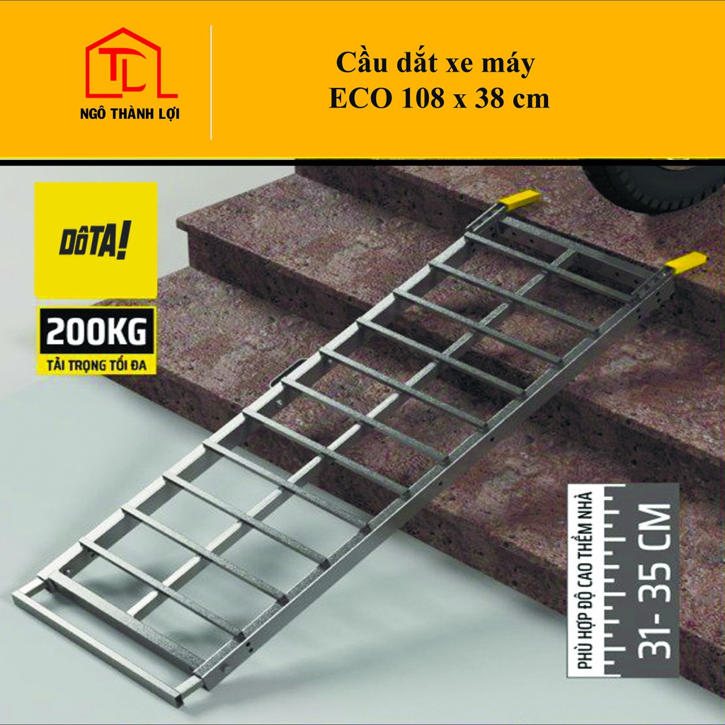 Cầu thang dắt xe máy - Bậc thang xe máy (Dốc lên xe) DôTA ECO 108x38 (cm) có bán tại Ngô Thành Lợi