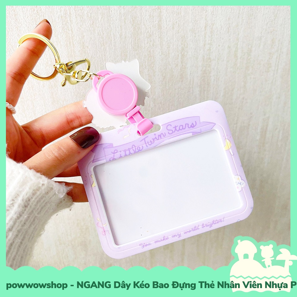 [Sẵn VN - Hỏa Tốc] Dây Kéo Bao Đựng Thẻ Nhân Viên NGANG Nhựa PC + Acrylic Phong Cách Nhân Vật Hoạt Hình Sanrio