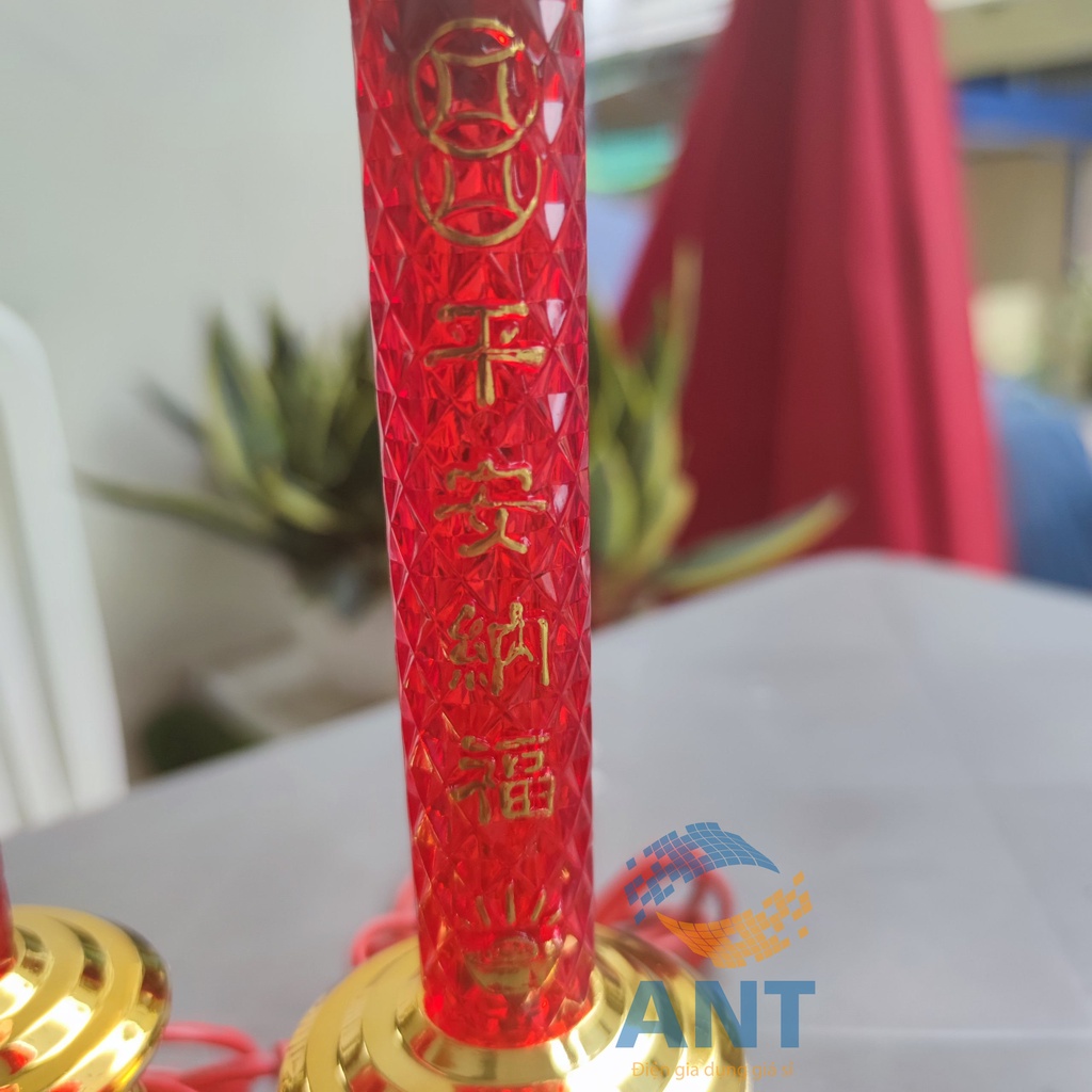 ĐÈN THỜ NẾN CAO CẤP , ĐỂ BÀN THỜ CÚNG - NẾN 01 CAO 24CM