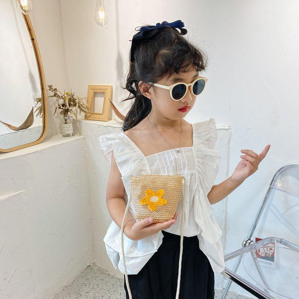 Túi Đeo Chéo Đan Rơm Hình Trái Cây/Hoa/Dâu Tây Dễ Thương Dành Cho Nữ