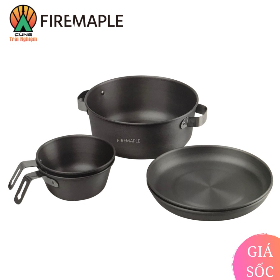 Bộ Bát Đĩa Nồi Gourmet Set Fire Maple Nấu Ăn  Gọn Nhẹ Chuyên Dụng Cho Du Lịch, Dã Ngoại Cắm Trại F