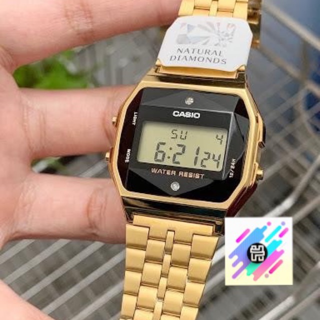 Đồng hồ nam nữ Casio A159 lung linh, dễ thương