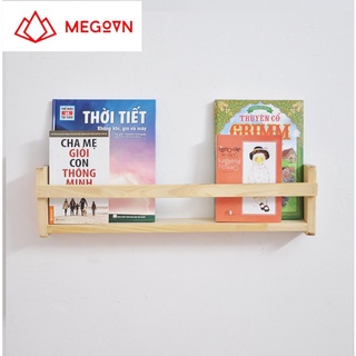 Kệ gỗ treo tường, giá gỗ thông treo tường để sách,đồ lưu niệm, kệ trang trí MEGOVN