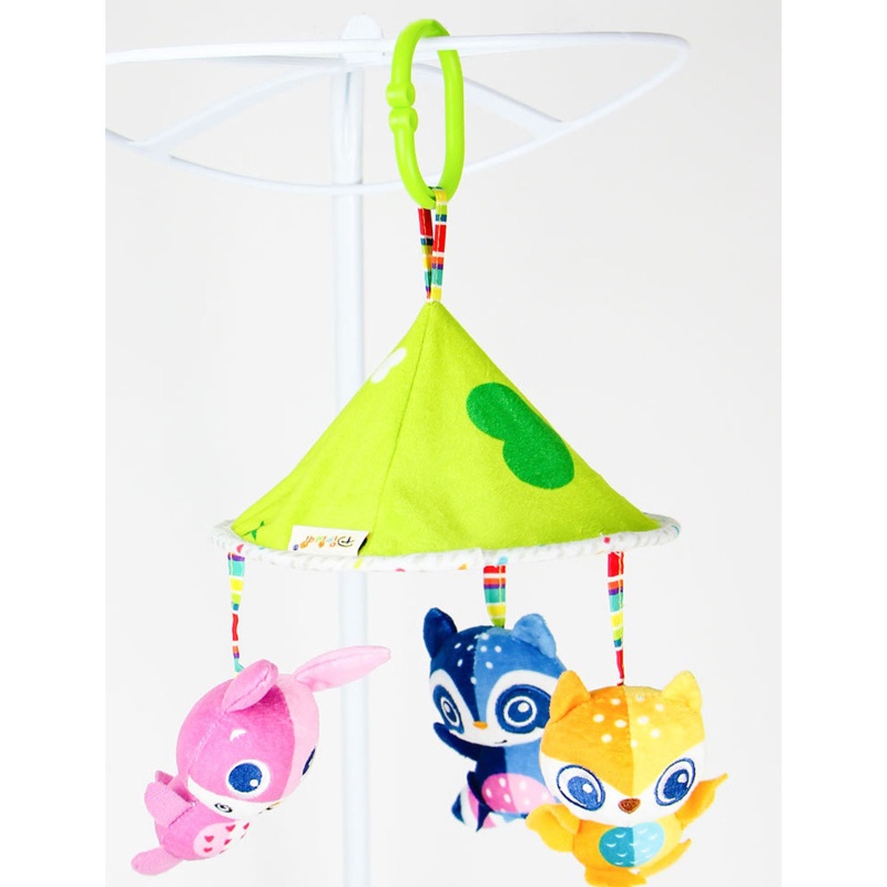 Chuông Gió Thú Bông Hoạt Hình Treo Xe Đẩy Em Bé