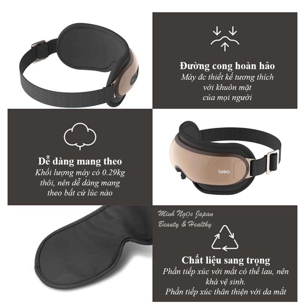 Máy massage mắt quốc dân - Breo isee 16 Nhật Bản