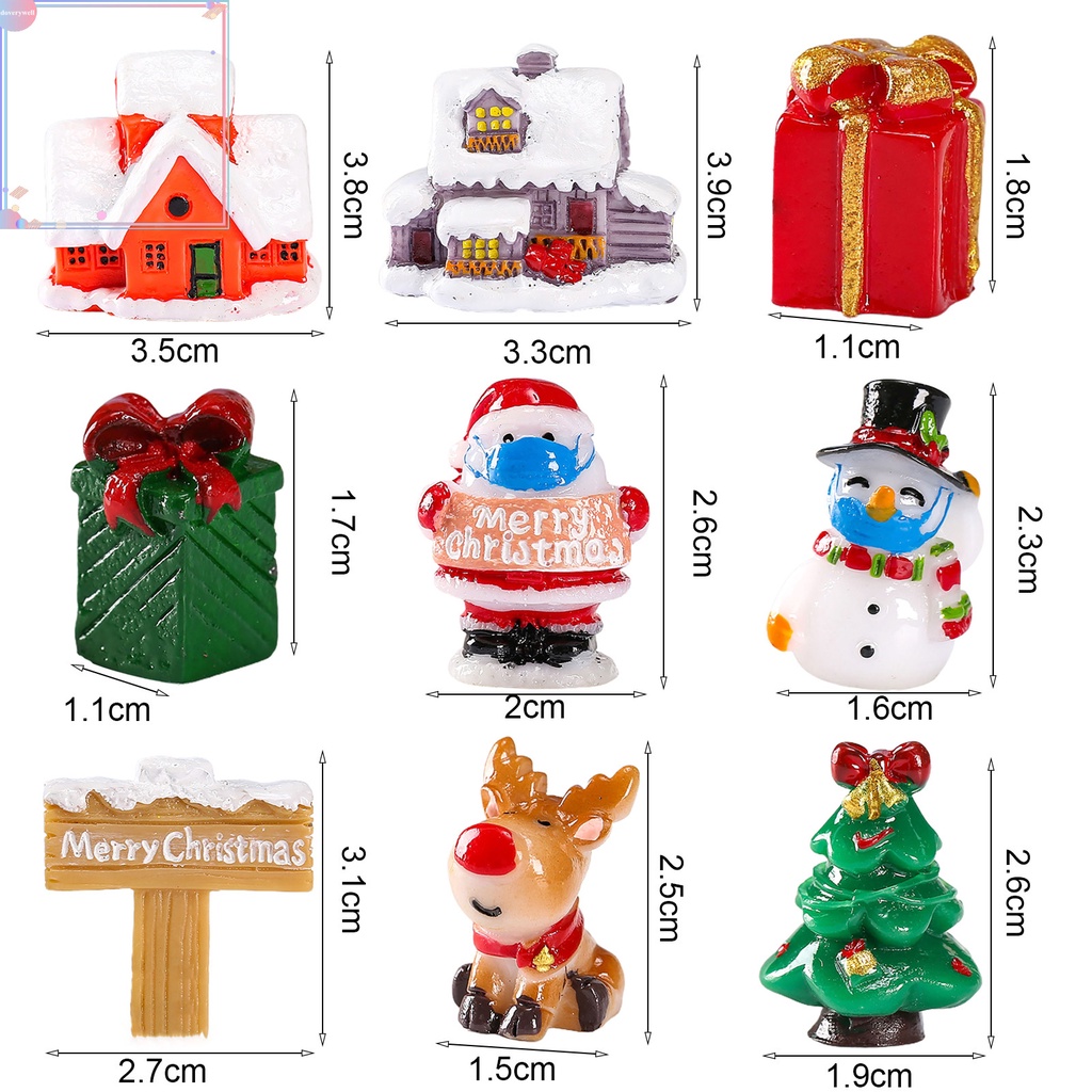 Mô hình ông già Noel mini trang trí tiểu cảnh