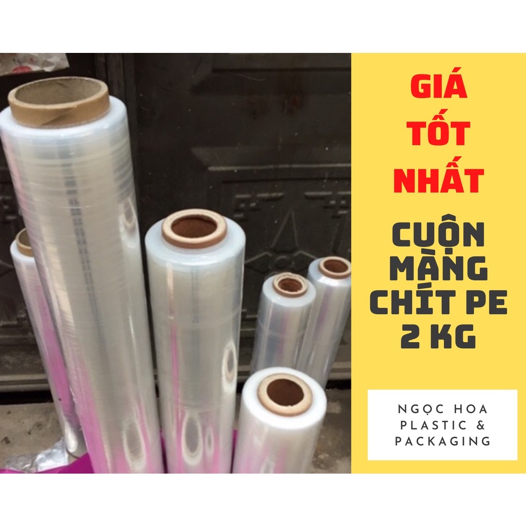 Cuộn màng nilon, màng chít PE (50cm- 2kg) cuốn hàng, bọc đồ