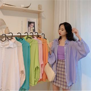 Áo Khoác Sơ Mi Chống Nắng Vải Mỏng Thời Trang Hàn Quốc Cho Nữ